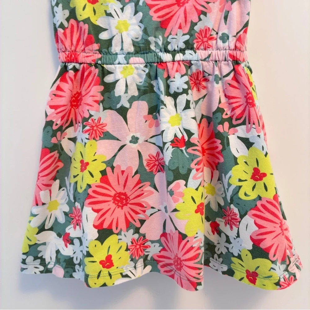Carter's Toddler Girl's Green Pink Floral Dress Size 3T